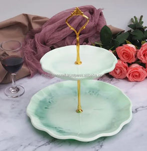 ที่ตั้งเค้กเรซิ่นทรงกลมสีธรรมชาติเป็นมิตรกับสิ่งแวดล้อมชุด2ชิ้นสำหรับงานแต่งงานงานปรับแต่งขนาดได้ตามต้องการงานฝีมือศิลปะที่ทนทาน - Product Image 4