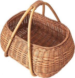 Panier en osier avec deux poignées jointes, fait main, panier de rangement, vente en gros, écologique, fabriqué au Vietnam, prêt à être expédié. - Product Image 1