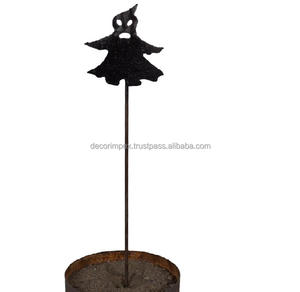 Gray Ghost Horror Mask Art Decor <b>Garden</b> Stick Top Selling And High Quality <b>Garden</b> Metal Flower Stick Plant Supports Outdoor - Product Image 5