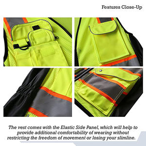 Chaleco Unisex para Herramientas y Trabajo – Ropa de Trabajo Transpirable e Impermeable con Bolsillos con Cremallera, Chaqueta de Seguridad Más Vendida - Product Image 5