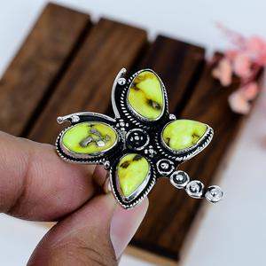 Anillo de Turquesa Palomino, Plata de Ley 925, Joyería Boho del Suroeste Inspirada en la Naturaleza, Regalo para Ella - Product Image 4