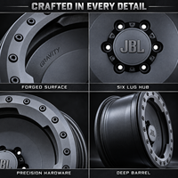 Jantes forgées tout-terrain 18-26 pouces, noir mat, Beadlock intégral, rivets, déport négatif, concaves profondes, 6x139.7, pour 4x4, SUV, camion