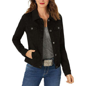 Custom Womens Denim <b>Jacket</b> Pointed Collar <b>Patches</b> for Streetwear Retailers Wholesale Factory Direct Bulk - Product Image 5