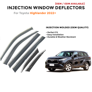 6 Visores para Ventanas de Coche para Toyota Highlander 2022+, Deflector de Viento, Protector de Lluvia - Product Image 2