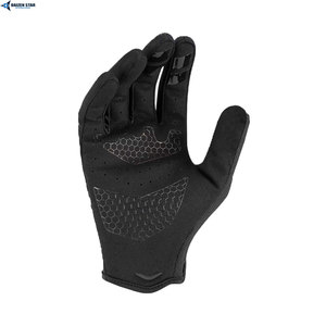 Gants de cyclisme demi-doigts noirs et vert fluo en nylon respirant unisexe pour usage extérieur - Product Image 6