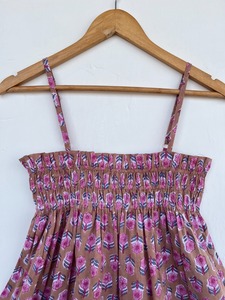 Vestido Mini de Algodón 100% para Mujer, Estampado Floral, Sin Mangas, Vestido Corto, Traje de Verano para Vacaciones en la Playa, Ropa de Calidad de Exportación - Product Image 5