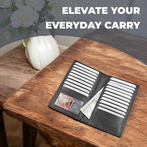 High Quality Lightweight Mens Genuine Leather <b>Wallet</b> Custom Logo Design Rfid Protection Premium Card <b>Holder</b> Designer Factory New - Product Image 3