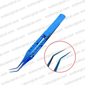 Pinzas Curvas para Trasplante Capilar de la Mejor Calidad, 11.5cm, Recubiertas de Titanio, Pinzas de Extracción FUE - Product Image 4