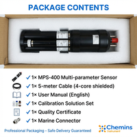 Capteur Multiparamètre de Qualité de l'Eau en Ligne Chemins RS 485 TSS DO EC Chlore Ions d'Ammonium IP68 12VDC Certifié OEM ISO9001 1