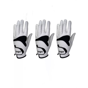 Gants de golf respirants en cuir véritable avec logo personnalisé pour une utilisation en toutes saisons - Product Image 1