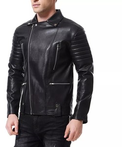 Leather Jacket Men Winter Motorcycle Zipper PU Leather Jacket Mens Lapel Collar Casual Fashion Street Autumn Black <b>Coat</b> - Product Image 1