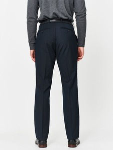 Pantalon de bureau professionnel pour homme, style formel, coupe droite, en toile respirante, taille mi-haute, poids moyen, tenue élégante - Product Image 4