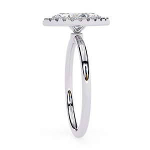 Anillos Halo Clásicos de Oro Amarillo de 14K con Diamante Cultivado en Laboratorio Certificado por IGI de 1 CT, Corte Marquesa, para Aniversario, Boda, Compromiso - Product Image 6