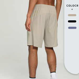 <b>Men's</b> Solid Color Quick Dry Sport <b>Shorts</b> With <b>Zip</b> <b>Pockets</b> Drawstring Waist Mid Length Athletic Wear By ASKIM IMPEX - Product Image 6
