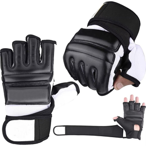 Gants de MMA rembourrés épais - Mitaines de grappling respirantes en maille avec double protection des poignets - Logo personnalisé Professionnel Martial - Product Image 1