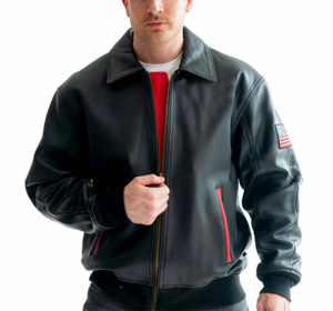 Stylish and Durable Men's Leather Flight <b>Jacket</b> with Vintage <b>Pilot</b> Look Authentic Aviator <b>Jacket</b> for Winter 2024 - Product Image 1