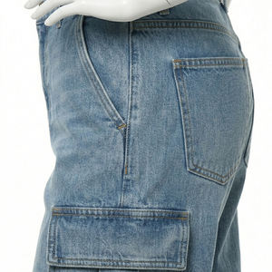 Pantalones Vaqueros de Mezclilla de Cintura Media, Corte Recto, Color Sólido, Elásticos, para Mujeres y Niñas, Venta al Por Mayor - Product Image 6