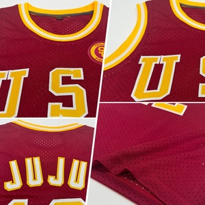 เสื้อบาสเก็ตบอลลายเส้นแบบกำหนดเองสำหรับผู้ใหญ่ ระบายอากาศได้ดี พิมพ์ลายแบบ Sublimation ทรงปกติ ใส่ได้ทั้งชายและหญิง แบบไม่มีแขน ผ้าตาข่าย - Product Image 6