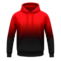 Sweat-shirt à capuche moderne en polyester/coton sublimé dégradé pour homme et femme, streetwear élégant