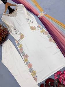 Costume Salwar traditionnel pakistanais pour femmes, robe élégante avec broderies lourdes, prix de gros, vêtements ethniques, best-seller - Product Image 3