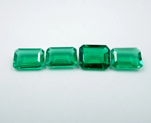 Esmeralda Verde Colombiana Cultivada en Laboratorio, Corte Esmeralda, 4.90 Ct (8x6mm) (4 Piezas) HAYAAT GEMS para Joyería, Modelo N-138 - Product Image 5