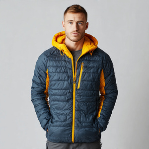 Ultralight Down <b>Padded</b> Jacket Men Winter Street Style Hood Zipper <b>Padded</b> Jackets Men's Warm Up Outerwear <b>Padded</b> Jacket Mens - Product Image 1