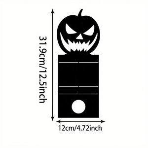CIFbuy Portacandele Classico Nero Gotico a Forma di Zucca di Halloween, Centrotavola Spettrale per Casa Stregata, Decorazione per la Casa - Product Image 1