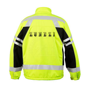 Veste Softshell Réfléchissante Haute Visibilité, Classe 1 ANSI, Imperméable, avec LED Clignotante, Logo Personnalisé, Couleur Unie, Fermeture Éclair - Product Image 2