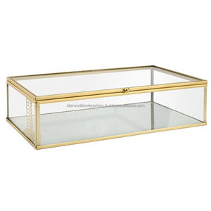 Bandeja de madera MDF esmaltada con diseño Art Deco con asas de madera de bambú para bodas y fiestas, café, té, desayuno, bandeja para servir comida - Product Image 6