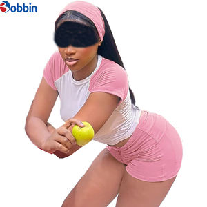 Conjuntos de Shorts para Mujer, Tendencia, con Logotipo Personalizado, Diadema, Verano, 2 Piezas, Conjuntos Cortos Casuales para Mujer, Conjuntos Personalizados, Ropa Urbana - Product Image 6