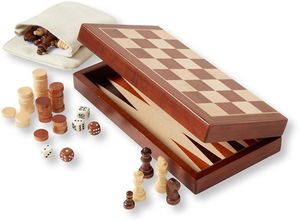 Portable Wooden <b>Dice</b> And Dominoes Travel Board Game <b>Set</b> Lightweight Design For Family Indoor Use - Product Image 3