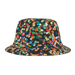 Sombrero de Pescador Unisex con Patrón de Puntos Coloridos, Casual, Primavera Verano, Tela de Poliéster para Adultos - Product Image 4