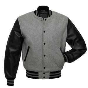 Chaqueta de Invierno Personalizada de Alta Calidad con Bordado Chenille, Estilo Streetwear, Chaqueta Bomber Letterman de Cuero para Hombre - Product Image 5