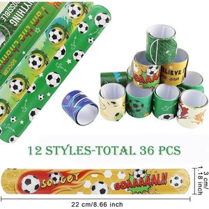 36 Braccialetti a tema calcio, braccialetti a scatto vuoti per feste di compleanno, Ringraziamento e Natale - Product Image 2