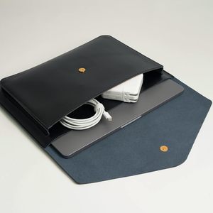 High Quality Genuine Leather Laptop Sleeve Bag Green Soft and Portable with <b>Charger</b> Pouch Space for Mouse Anti-Theft Feature - Product Image 6