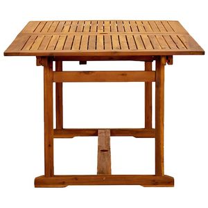 Ensemble de salle à manger de jardin en bois d'acacia massif, 5 pièces, mobilier d'extérieur marron, design rustique, durable - Product Image 5