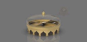 ฐานวางขนมรูปพระจันทร์เสี้ยวทรงกลม ทำจากสแตนเลสสีทองและกระจก เป็นมิตรกับสิ่งแวดล้อม เหมาะสำหรับเทศกาลรอมฎอนและอีด พร้อมฝาครอบแบบโดม ใช้กับเครื่องล้างจานได้ - Product Image 5