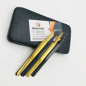 Pinzas de extensión de pestañas de acero inoxidable con capas de plasma de 45 grados de etiqueta privada personalizables Extensión de pestañas redondeada sostenible - Product Image 5