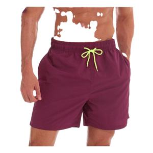 Pantalones cortos de playa de secado rápido para hombre, Bañador liso con logotipo personalizado bordado, ropa de playa antiarrugas 2026 - Product Image 6