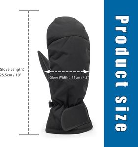 Mitaines de ski imperméables, gants thermiques d'hiver pour snowboard, pour hommes et femmes, pour l'extérieur par temps froid, vente en gros, logo personnalisé - Product Image 6