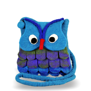 กระเป๋าเก็บของสำหรับเด็กและวัยรุ่น ลายนกฮูกสีน้ำเงิน - Product Image 1