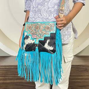 Bolso Bandolera de Cuero con Flecos Hecho a Mano, Nuevo Modelo 2026, para Mujer, Estilo Vintage, de Cuero Vacuno Genuino, Bolso de Hombro Individual - Product Image 4