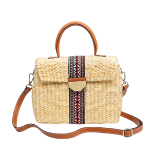 Sacs à main en paille de créateur pour femmes, sacs fourre-tout décontractés en paille tressée - Product Image 1