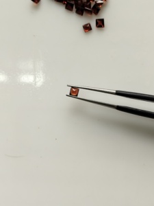 Natural Red Garnet 2.75MM <b>Square</b> Princess Cut Best Quality Loose Gemstone For Jewelry Making - Product Image 1