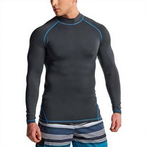 Street Style Swim Shirt Polyester Spandex Lightweight Stretch Quick Dry UV Beach Tee Custom OEM Private Label Factory Supplier - Product Image 1