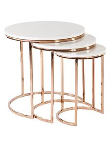 Elegant Iron Nesting <b>Table</b> <b>Set</b> For Home Decor Living Room Coffee <b>Side</b> <b>Table</b> With Durable Metal Frame - Product Image 3