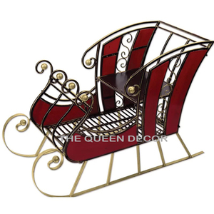 New Style Christmas <b>Tabletop</b> Metal Christmas Sleigh Metal Bottle <b>Storage</b> Holding Creative Sleigh Metal Blank Sublimation - Product Image 6