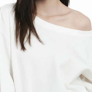 Sweat-shirt oversize en molleton de coton 360g pour femme, coupe carrée, doublure polaire, col rond, imprimé stylé, mode hiver - Product Image 6