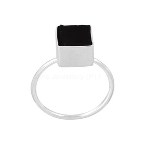 Anillo de obsidiana negra Natural de plata esterlina más vendido, colección de anillos antiguos, fabricante de joyas - Product Image 2