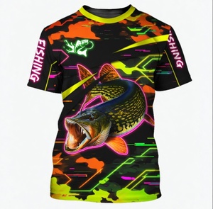 Chemise de pêche pour homme, imprimé camouflage bleu, séchage rapide, protection UV, vêtements de sublimation, vêtements d'extérieur - Product Image 2